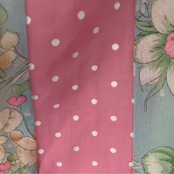 Vintage Chessa Davis Patchwork Floral Lace Polka Dot Prairie Skirt Boho Hippie - Picture 6 of 17